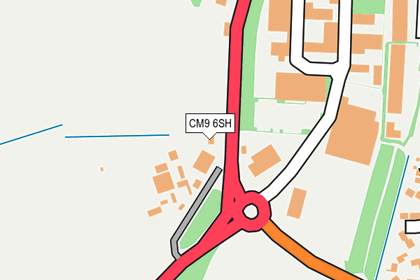 CM9 6SH map - OS OpenMap – Local (Ordnance Survey)