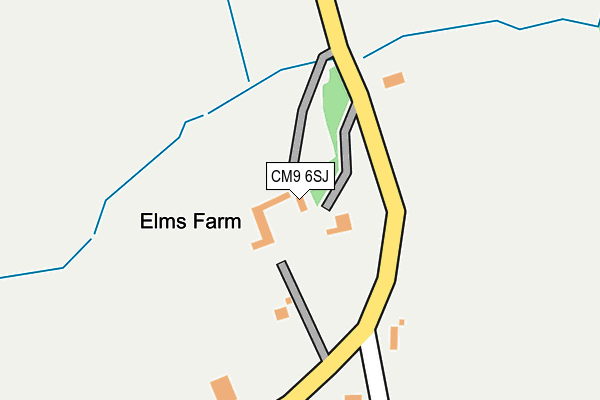 CM9 6SJ map - OS OpenMap – Local (Ordnance Survey)