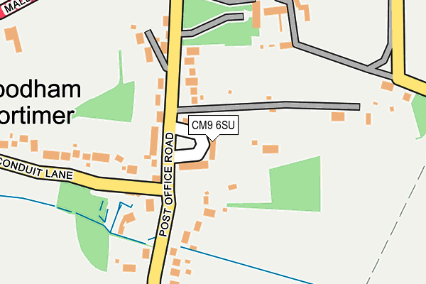 CM9 6SU map - OS OpenMap – Local (Ordnance Survey)