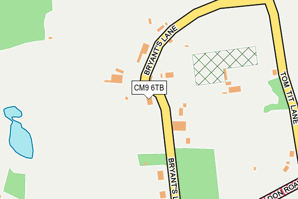 CM9 6TB map - OS OpenMap – Local (Ordnance Survey)