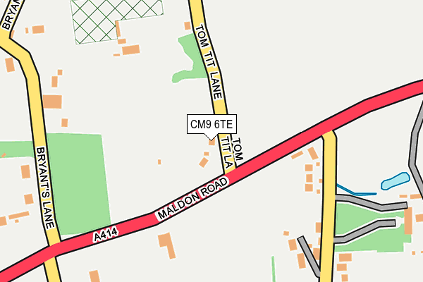 CM9 6TE map - OS OpenMap – Local (Ordnance Survey)