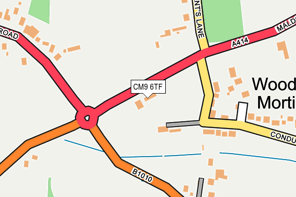 CM9 6TF map - OS OpenMap – Local (Ordnance Survey)
