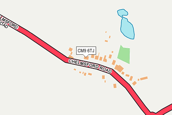 CM9 6TJ map - OS OpenMap – Local (Ordnance Survey)
