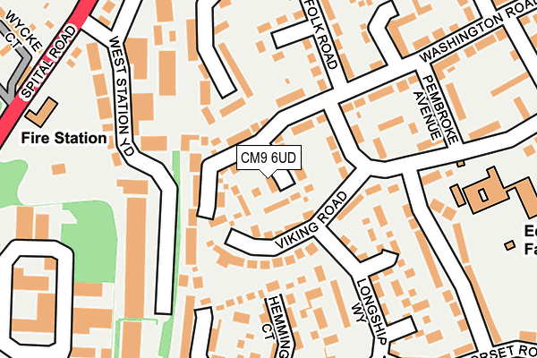 CM9 6UD map - OS OpenMap – Local (Ordnance Survey)