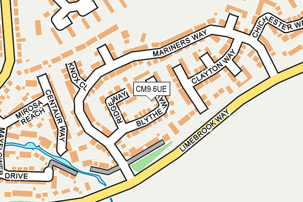 CM9 6UE map - OS OpenMap – Local (Ordnance Survey)