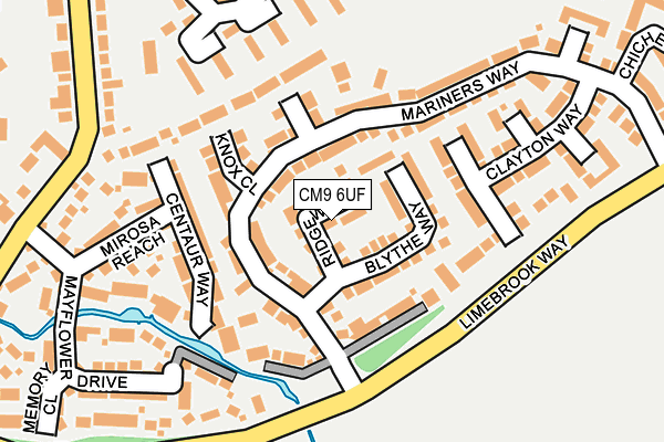 CM9 6UF map - OS OpenMap – Local (Ordnance Survey)