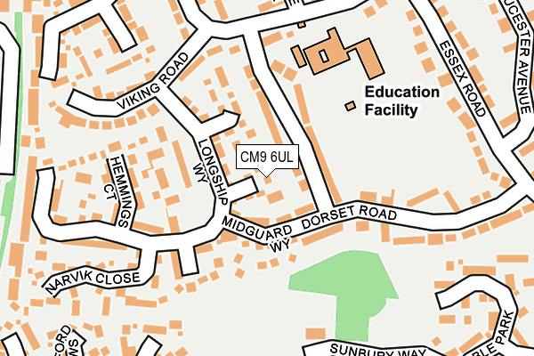 CM9 6UL map - OS OpenMap – Local (Ordnance Survey)