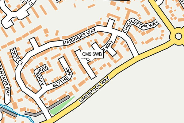 CM9 6WB map - OS OpenMap – Local (Ordnance Survey)