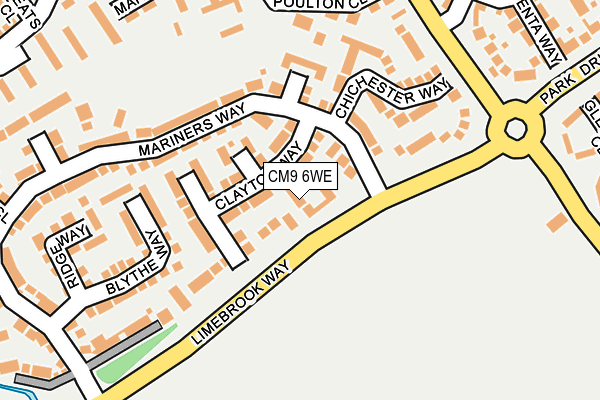 CM9 6WE map - OS OpenMap – Local (Ordnance Survey)