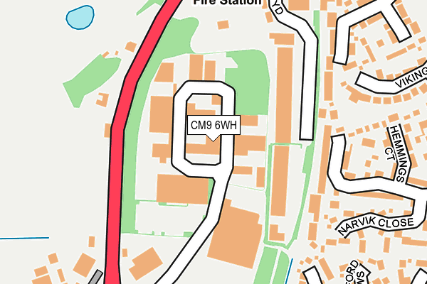 CM9 6WH map - OS OpenMap – Local (Ordnance Survey)