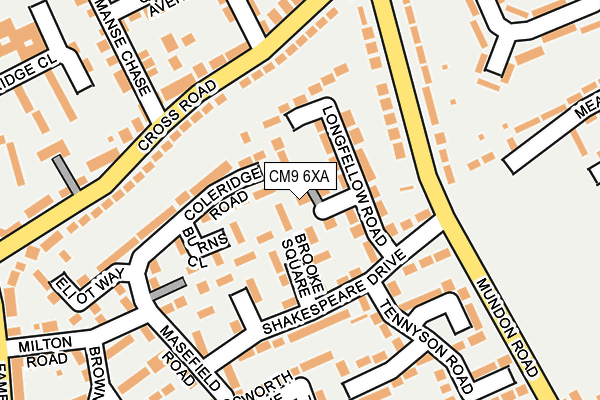 CM9 6XA map - OS OpenMap – Local (Ordnance Survey)