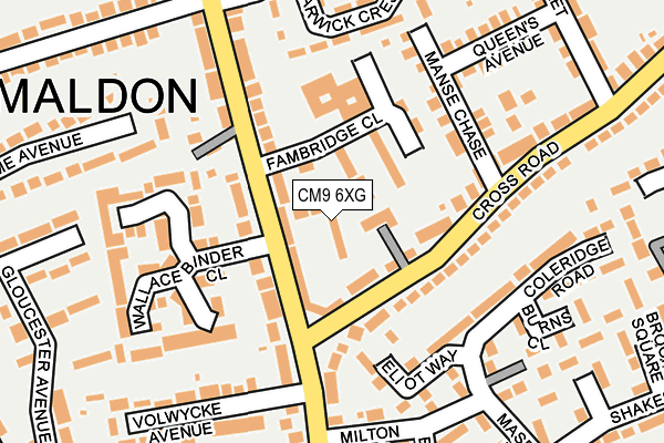 CM9 6XG map - OS OpenMap – Local (Ordnance Survey)