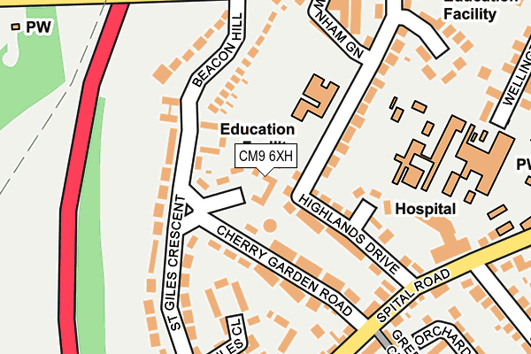 CM9 6XH map - OS OpenMap – Local (Ordnance Survey)