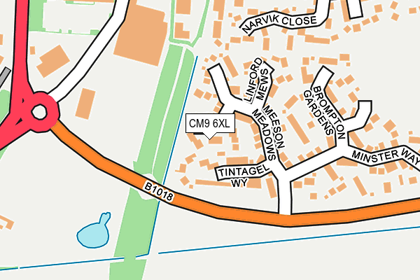 CM9 6XL map - OS OpenMap – Local (Ordnance Survey)