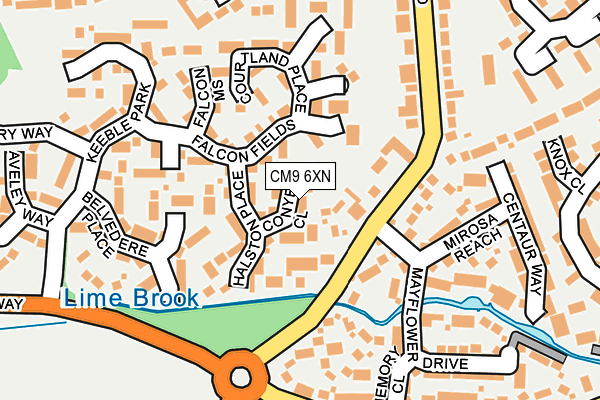 CM9 6XN map - OS OpenMap – Local (Ordnance Survey)