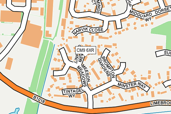 CM9 6XR map - OS OpenMap – Local (Ordnance Survey)