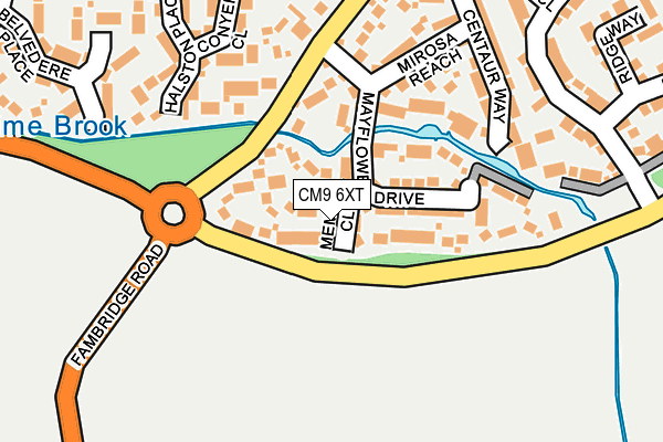 CM9 6XT map - OS OpenMap – Local (Ordnance Survey)