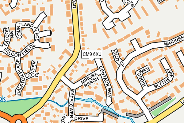 CM9 6XU map - OS OpenMap – Local (Ordnance Survey)