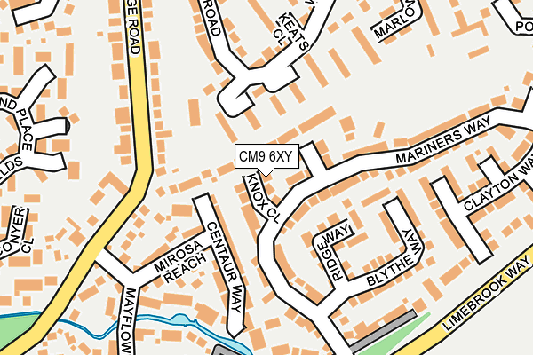CM9 6XY map - OS OpenMap – Local (Ordnance Survey)