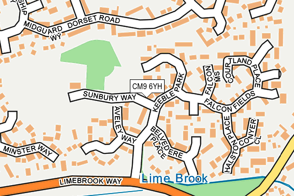 CM9 6YH map - OS OpenMap – Local (Ordnance Survey)