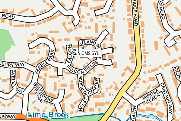 CM9 6YL map - OS OpenMap – Local (Ordnance Survey)