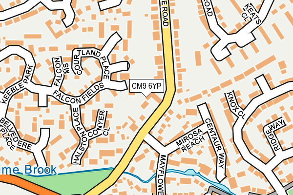 CM9 6YP map - OS OpenMap – Local (Ordnance Survey)