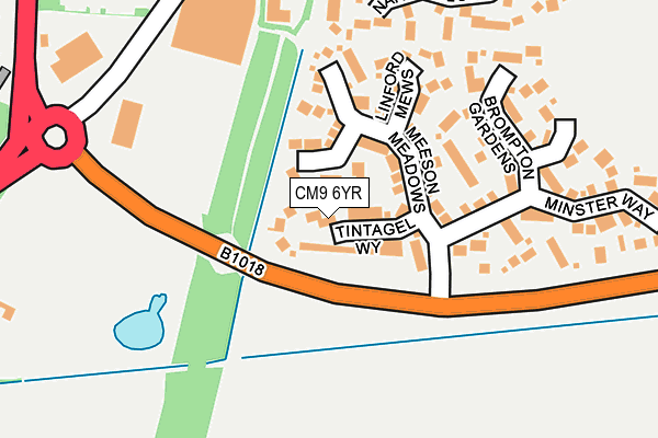CM9 6YR map - OS OpenMap – Local (Ordnance Survey)