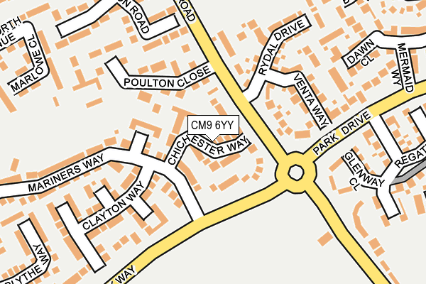 CM9 6YY map - OS OpenMap – Local (Ordnance Survey)