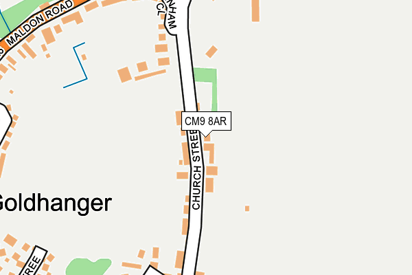 CM9 8AR map - OS OpenMap – Local (Ordnance Survey)