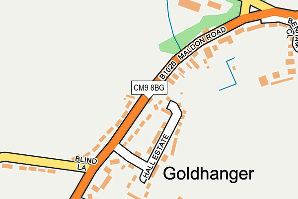 CM9 8BG map - OS OpenMap – Local (Ordnance Survey)