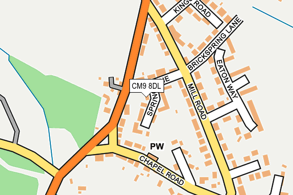CM9 8DL map - OS OpenMap – Local (Ordnance Survey)