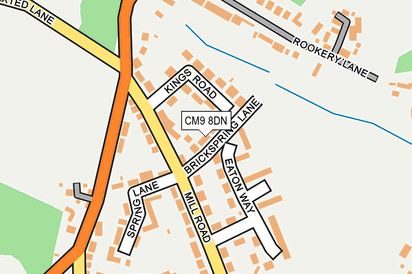 CM9 8DN map - OS OpenMap – Local (Ordnance Survey)