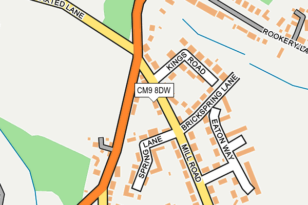 CM9 8DW map - OS OpenMap – Local (Ordnance Survey)
