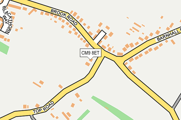 CM9 8ET map - OS OpenMap – Local (Ordnance Survey)