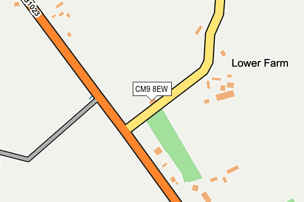 CM9 8EW map - OS OpenMap – Local (Ordnance Survey)
