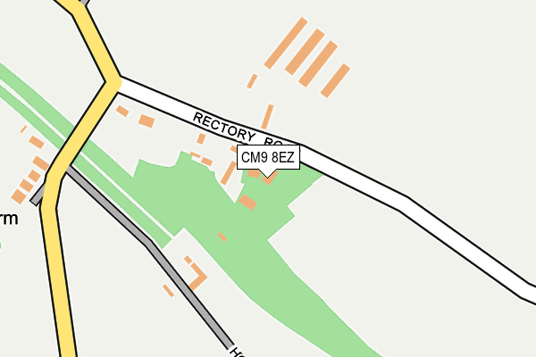 CM9 8EZ map - OS OpenMap – Local (Ordnance Survey)