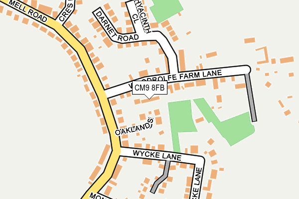 CM9 8FB map - OS OpenMap – Local (Ordnance Survey)