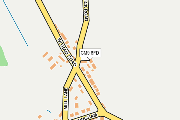 CM9 8FD map - OS OpenMap – Local (Ordnance Survey)