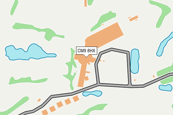 CM9 8HX map - OS OpenMap – Local (Ordnance Survey)