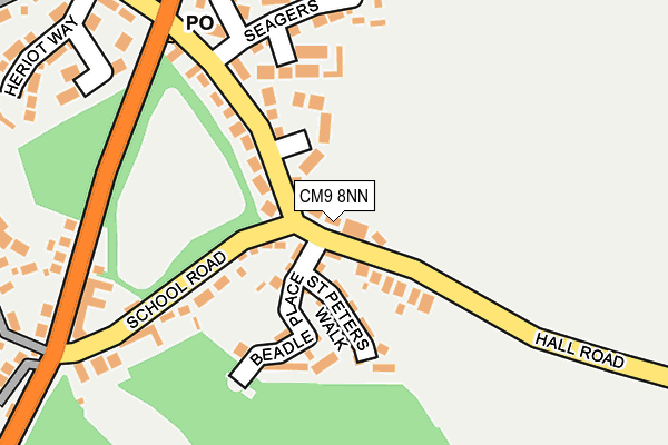 CM9 8NN map - OS OpenMap – Local (Ordnance Survey)