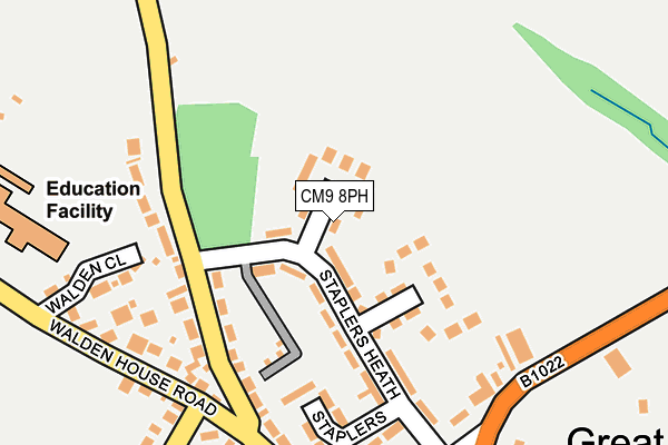 CM9 8PH map - OS OpenMap – Local (Ordnance Survey)