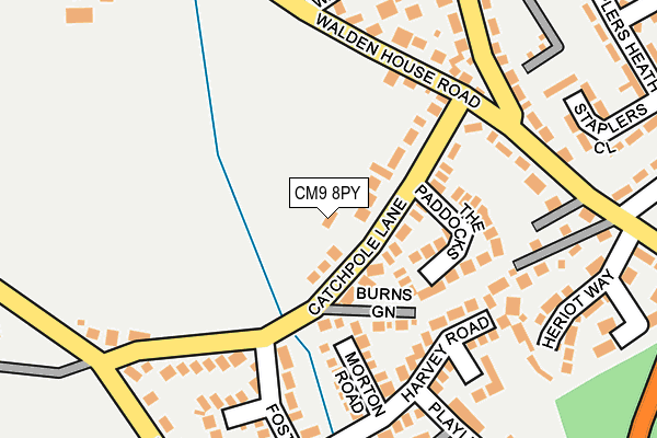 CM9 8PY map - OS OpenMap – Local (Ordnance Survey)