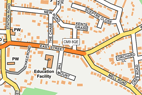 CM9 8QE map - OS OpenMap – Local (Ordnance Survey)