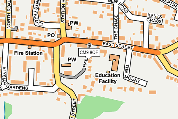 CM9 8QF map - OS OpenMap – Local (Ordnance Survey)