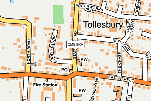 Map of TOLLESBURY PRE-SCHOOL COMMUNITY INTEREST COMPANY at local scale