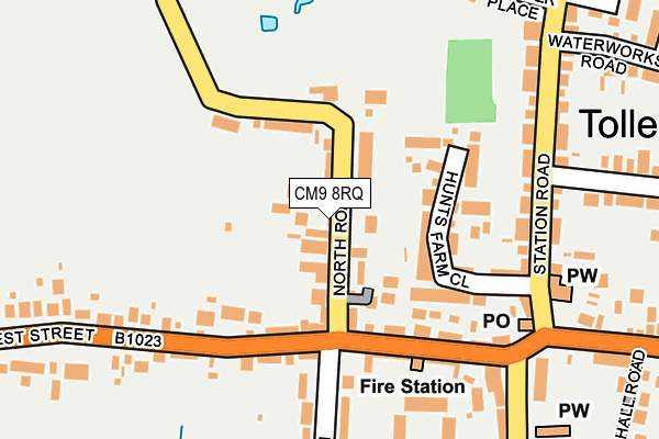 CM9 8RQ map - OS OpenMap – Local (Ordnance Survey)