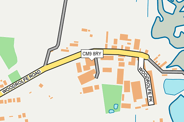 CM9 8RY map - OS OpenMap – Local (Ordnance Survey)