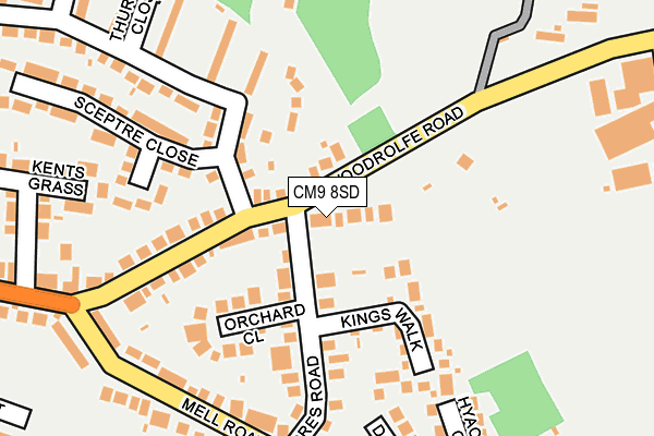 CM9 8SD map - OS OpenMap – Local (Ordnance Survey)