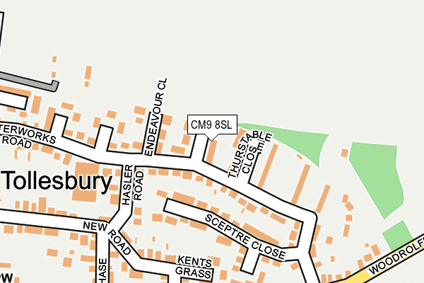 CM9 8SL map - OS OpenMap – Local (Ordnance Survey)