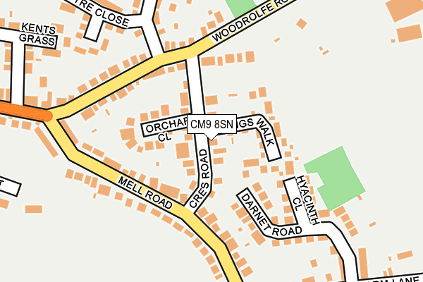 CM9 8SN map - OS OpenMap – Local (Ordnance Survey)